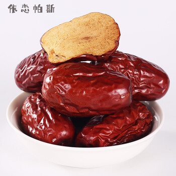 狗头枣陕西特产大枣陕北大红枣1000g礼袋装西安旅游景点礼品