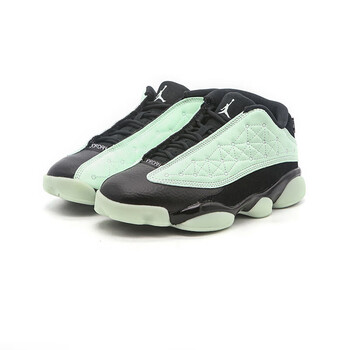 耐克(nike)air jordan 13 low aj13乔13 黑绿夜光 男女低帮篮球鞋 dm