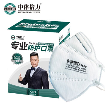 中体倍力 KN95口罩 B02 带呼吸阀工业防尘口罩 耳戴折叠式 防雾霾PM2.5口罩 B03-20  不带阀  20只 耳戴式