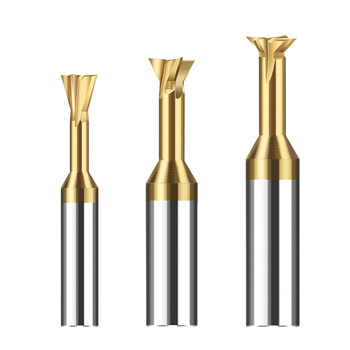 合金钨钢燕尾刀涂层加硬反倒角刀45°60度75度燕尾槽倒扣铣刀 10*45度