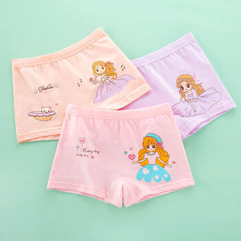 平角短裤婴幼儿宝宝四角裤中大童女孩不夹屁屁可爱内裤小女孩穿的安裤