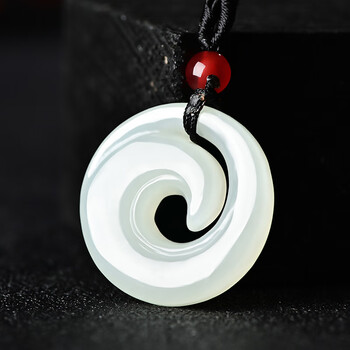 玉吊坠轮回转运平安扣女玉坠时来运转玉石挂件 扭转乾坤男女 款式一