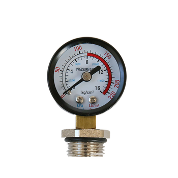 定制分集水器末端地暖分水器全铜三尾件1寸自动排气阀带压力表排水阀