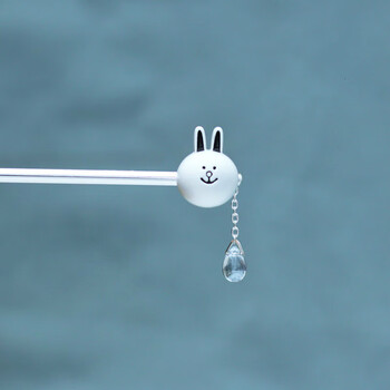 明夫人小众设计发簪子现代简约日常盘发可爱流苏步摇丸子头神棍 银色