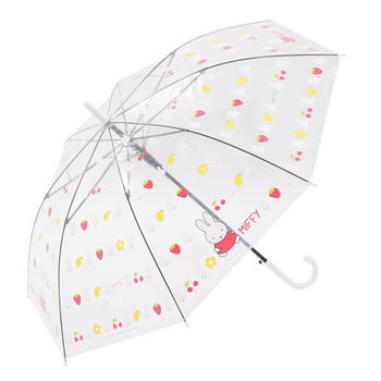天堂伞透明雨伞长柄半自动直杆伞简约便携大号学生雨伞poe薄膜玻纤伞