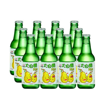 八王寺东北大白梨640ml大瓶怀旧童年老汽水玻璃瓶低糖0脂碳酸饮料