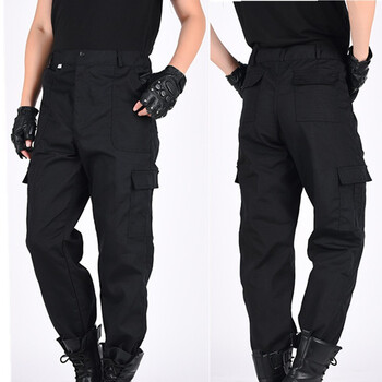 诺夏季工作裤男薄款电焊工防烫耐磨宽松劳保裤多口袋工装裤保安裤子