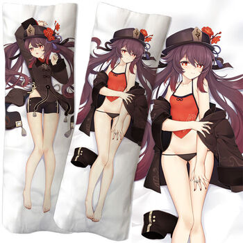 二次元动漫原神胡桃等身抱枕睡觉多功能靠枕定制照片床头软包靠垫组合