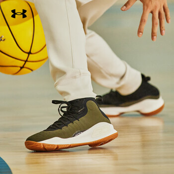 安德玛underarmourretro男子运动篮球鞋1298306黑色008129830600840