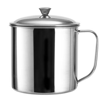 茶缸子搪瓷大号304不锈钢茶缸子超大号带盖泡面碗蒸饭钵钵鸡串串火锅