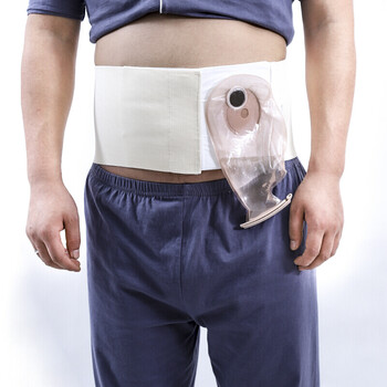 造口腹带造口袋加固器造瘘弹力腰带护腰围zqzk1白色松紧布保暖款xs