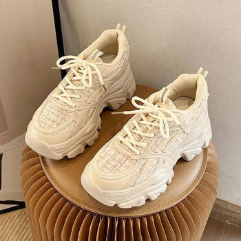 季回力休小香风老爹鞋女ins潮百搭夏季新款网红炸街厚底小白鞋运动鞋