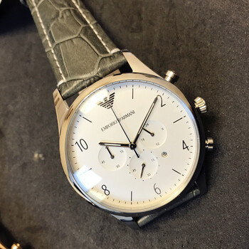 【京东优选】armani阿玛尼手表男代购石英皮带防水手表休闲时尚腕表ar