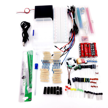 入门级面包板电子制作130例实验套件 555集成电路diy散件实训 标配