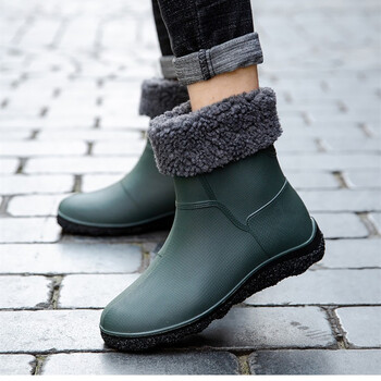 汐鲤雨鞋防雨鞋男士中筒成人工地钓鱼劳保洗车厨房防滑套鞋放水鞋矿工