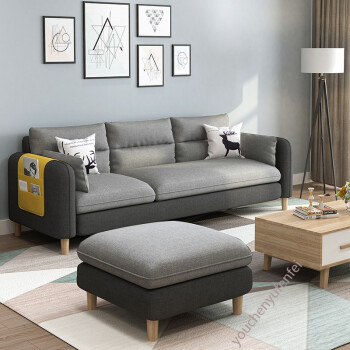 沙发床三人沙发出租房用小型沙发客厅小户型卧室现代简约布艺网红款