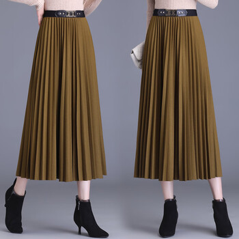 服饰内衣>女装>半身裙>咀羙>咀羙百褶裙半身裙女中长款春季高腰半身