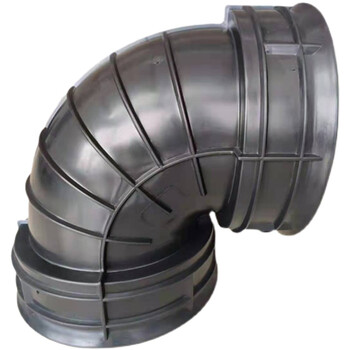 定制hdpe双壁波纹管90度弯头45度弯头300pe波纹管弯头配件直通三通