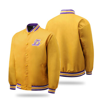 比纪念版湖人队篮球外套休闲训练服 湖人黄色 l