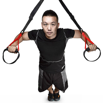 天扬悬挂式拉力绳健身训练带抗阻力训练绳适合全身锻炼 代黄色普通款