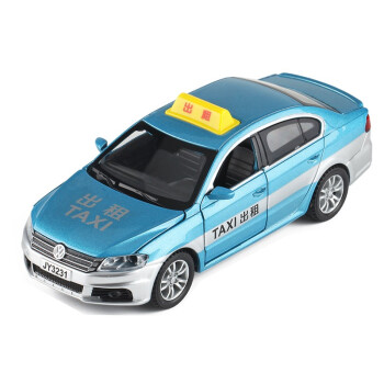 天鹰模型1:32 大众出租车的士TAXI 计程车大众声光合回力合金儿童玩具车 大众出租车-蓝色
