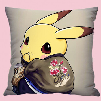 抱枕比卡丘枕头精灵宝可梦定制抱枕被子两用 10 45x45款