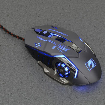 卡佐azzor幻影炫光裂纹有线游戏鼠标家用办云优宝枳萸影小胡珀壳柔讯