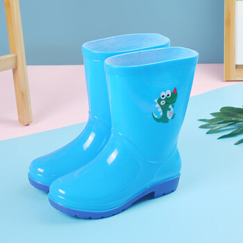 可爱恐龙蓝色雨鞋不加绒 内长17【按内长拍】33码