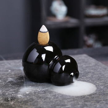 倒流香炉创意摆件倒流香粒塔香熏香家用室内卧室檀香厕所香薰沉香缔造