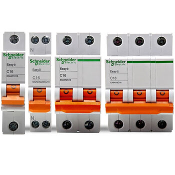 施耐德空气开关3p断路器1p家用40安32a空开63a不带漏电2p保护器4p 20a