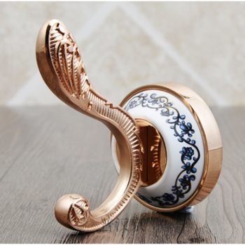 打孔欧式挂衣钩单钩衣服挂钩单个壁挂衣帽钩衣柜墙壁单勾定制 凤尾