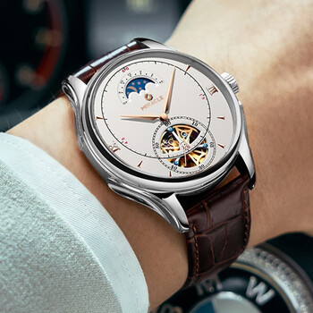 格尼品牌手表男全自动机械表镂空飞轮防水男士手表时尚潮流商务男腕表