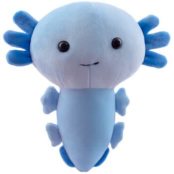 新品可爱卡通蝾螈公仔axolotl六角恐龙毛绒礼物 蓝色 20cm(约0.06kg)