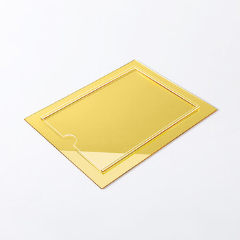 双层亚克力卡槽a4插槽透明盒子有机玻璃插卡定制j金色竖款210x297mm