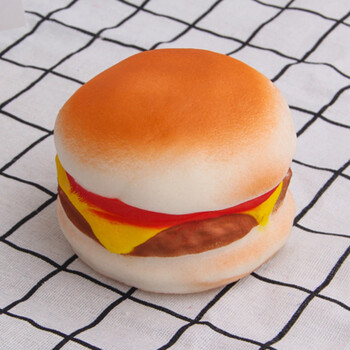 解压玩具捏捏乐慢回弹仿真食物芝麻汉堡包解压发泄pu慢回弹薯条牛奶