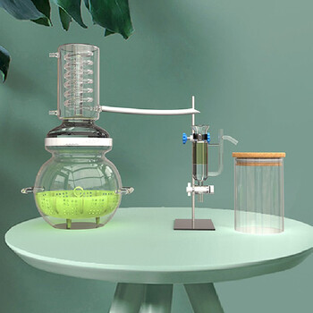 hooloostill玻璃蒸馏器小乔款迷你小型家用纯露蒸馏机高浓度精油提取