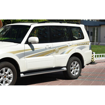 雷静 适用于18-20款三菱帕杰罗100周年v93v97车身拉花彩条专用山猫车