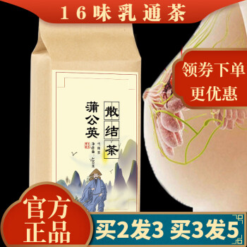 蒲公英通女性乳房硬块结节疏肝消乳散节疏通茶散结茶1袋装