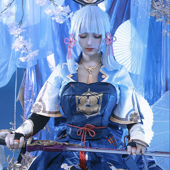 toy)神里绫华cos服 原神稻妻城白鹭公主cosplay服动漫服装全套女 绫华
