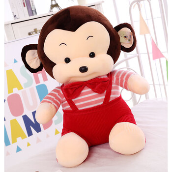 泉渝匠压床娃娃一对小猴子毛绒玩具情侣猴子公仔抱枕布娃娃玩偶生日