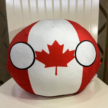 国家球中国苏联球公仔抱枕动漫周边玩偶靠垫创意毕业礼物 加拿大 12cm