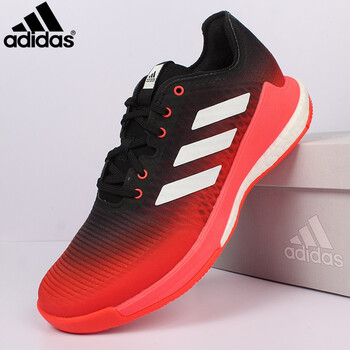 2021新款adidas阿迪达斯羽毛球鞋男士超轻透气防滑减震耐磨专业室内室外网球排球乒乓球训练运动鞋男款FZ4674红黑41【图片价格品牌报价】-京东