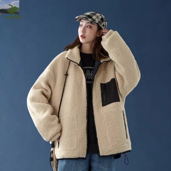 tnt时代少年团刘耀文同款棉服 羊羔毛外套冬装棉服女冬季羊羔绒棉衣男