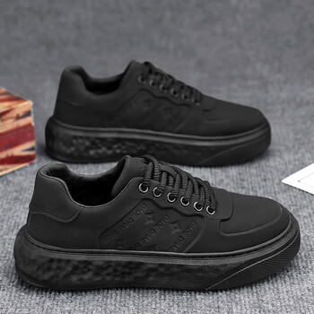 百丽驼美士balitomms潮牌鞋子男鞋秋季透气黑色劳保工地工作板鞋运动