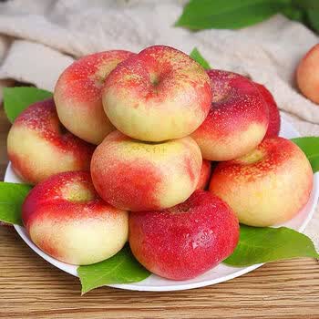 现货新鲜纽扣蟠桃明月红油蟠桃脆甜软小扁子应季孕妇多汁水果 3斤