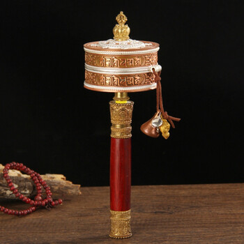 【京选好货】手摇转经轮家用手持转经轮复古藏式转经筒佛教用品顺滑
