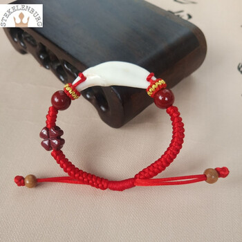 斯特克伦堡 真黑狗牙手链狗牙狗牙齿黑狗牙真品男女宝宝压惊婴儿童防