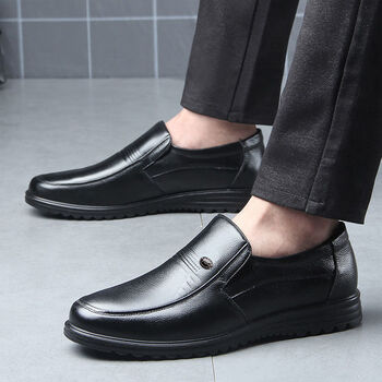 大东官方旗艦店皮鞋男士商务正装鞋子男2023秋季新款套脚防滑头层牛皮