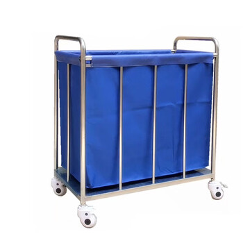 【jd健康】不锈钢污物车三层护理车医院酒店被服换洗车扫床车垃圾车 o