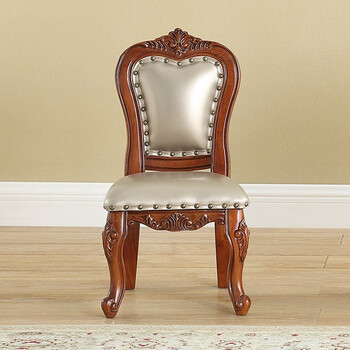匠莱艺美式小椅子实木靠背矮凳欧式客厅茶几椅子喝茶椅矮椅子沙发靠背